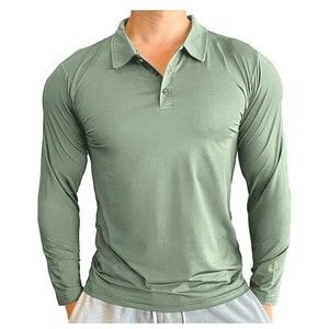 Mens long sleeve polo shirt